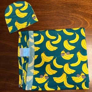 Banana posh peanut swaddle and hat